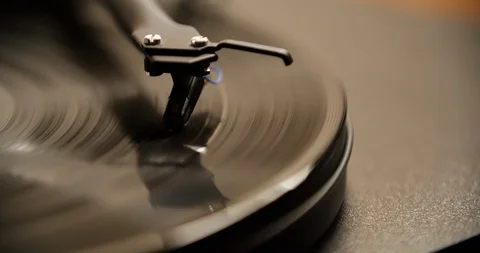 Record player macro front Video stock 104110843