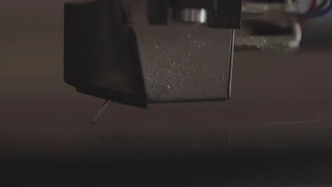 Record Player Needle Close Up. Turn Table Spinning Vinyl Music. Analog Music Stock Footage 265074170