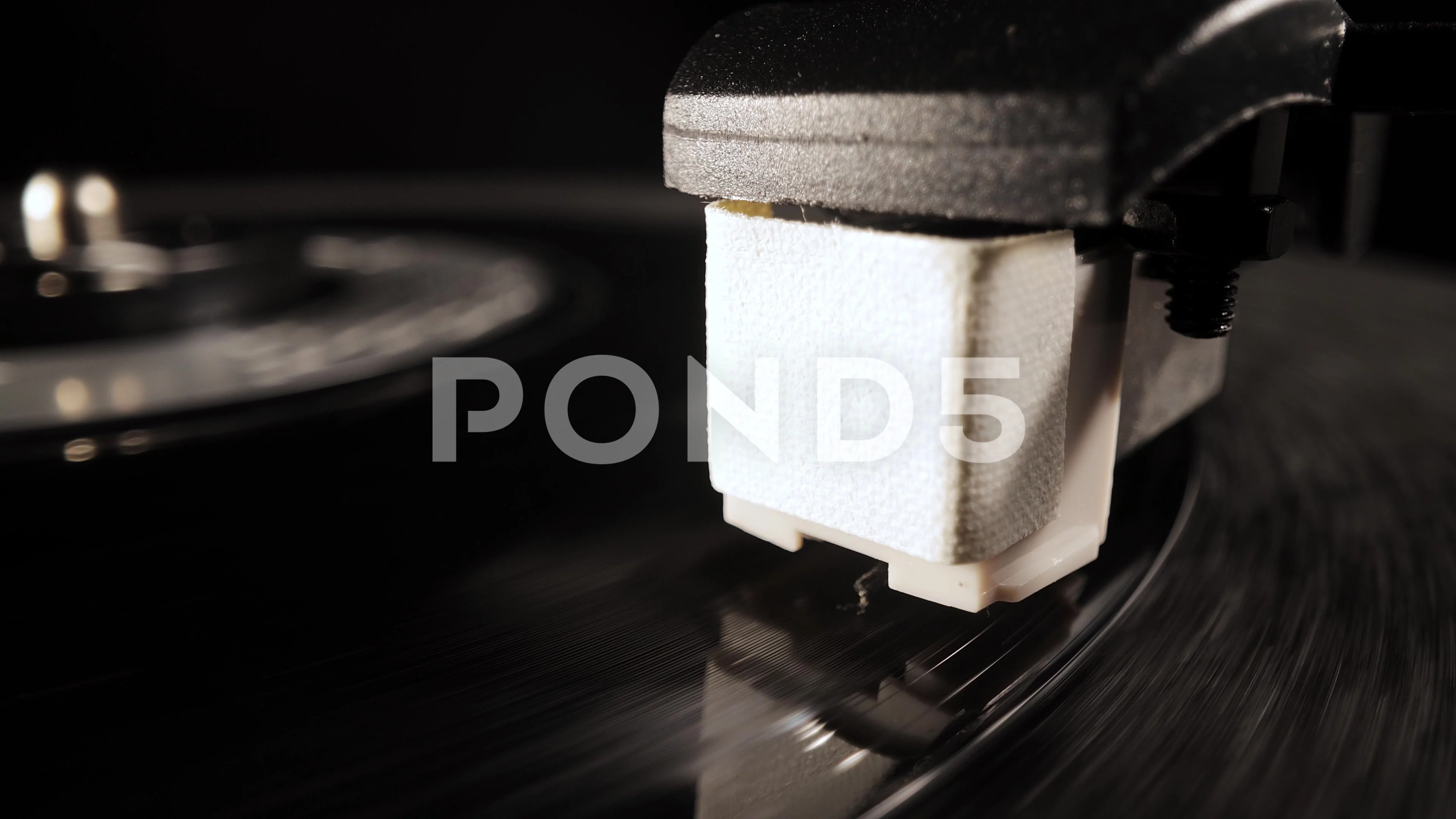 Record Player Needle In Close Up View Stock Video Pond5