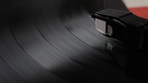 Record player needle coming to a stop Stock Footage 86131745