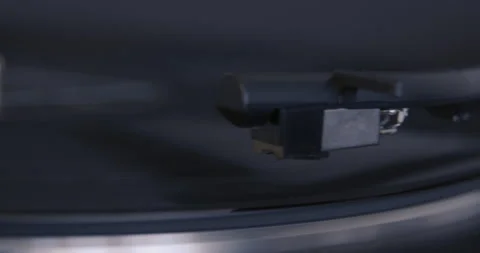 Record Player Needle Drop Video stock 209142921