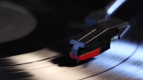Record Player Needle Extreme Close Up 3 Video stock 153489709