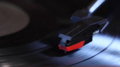 Record Player Needle Extreme Close Up 2 Stock-Footage 153489718
