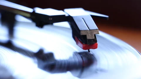 Record Player Needle Extreme Close Up Stock Footage 153489739