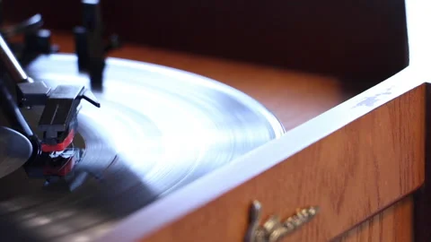 Record Player Needle Reach End Video stock 153489723