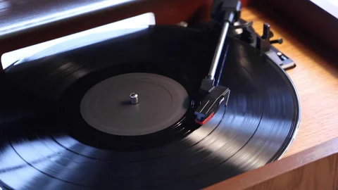 Record Player Overhead Reach End Stock-Footage 153487252