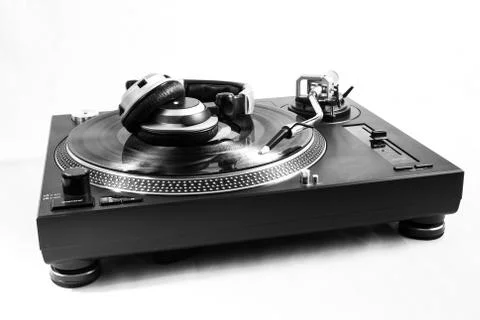 Record Player perspective shot Stock Photos