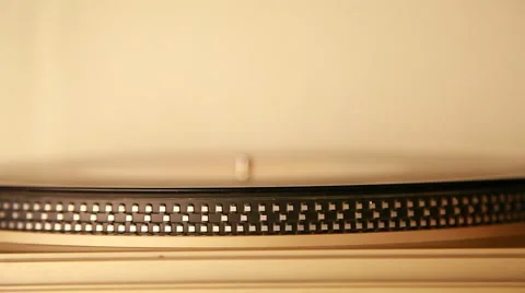 Record player playing a black vinyl  Stock Footage 46676948