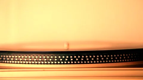 Record player playing a black vinyl  Stock-Footage 46677958