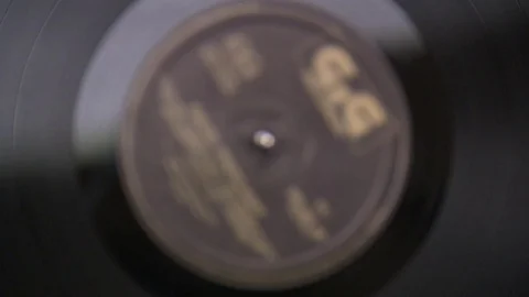 Record player playing label anonymous Stock Footage 71824522