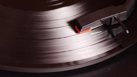 Record player playing in slowmo Stock Footage 77021413