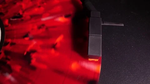 Record player playing in slowmo Stock Footage 77021853