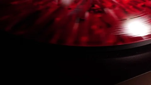 Record player playing in slowmo Stock Footage 77022312