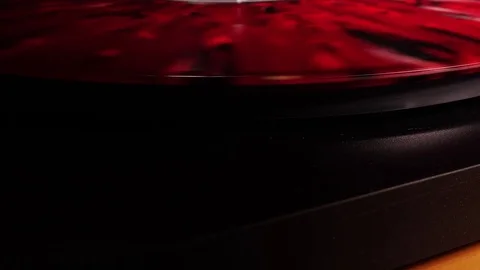 Record player playing in slowmo Stock Footage 77022448