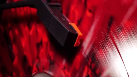 Record player playing in slowmo Stock Footage 77023177