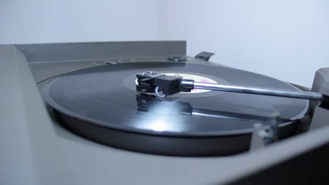 Record player playing a vinyl Stock Footage 84947841