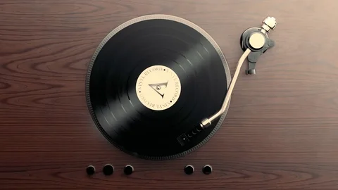 Record player with spinning vinyl. Stock-Footage 83323711