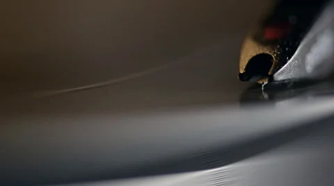 Record Player Stylus on Spinning Record 1 Stock Footage 43100159