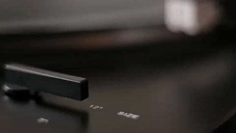 Record Player switch close up Stock Footage 86131680
