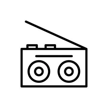 Record player, technology icon. Simple line, outline vector elements of hipster Illustrazione stock