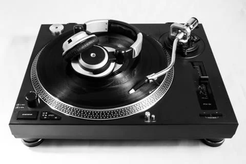 Record Player topview shot Stock Photos