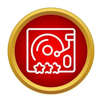 Record player turntable icon representing music and sound Stock Illustration