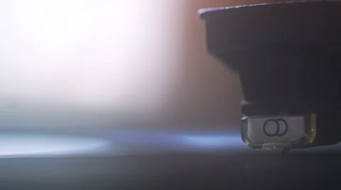 A record player turntable with it's stylus, abstract background. Stock Footage 65439496