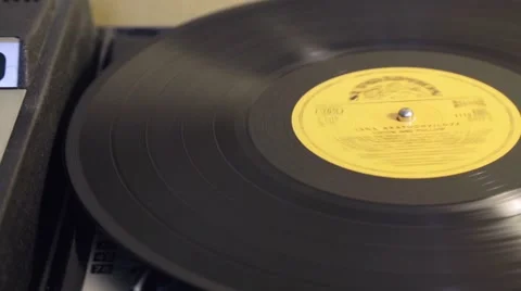 Record player with vinyl disc Stock Footage 48498839