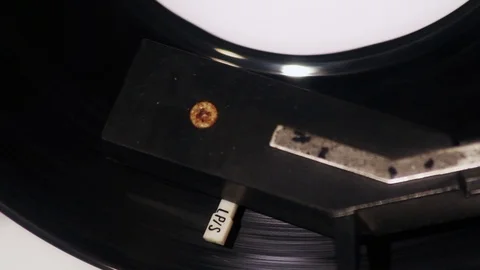 Record player with vinyl disk Vídeo Stock 72549078