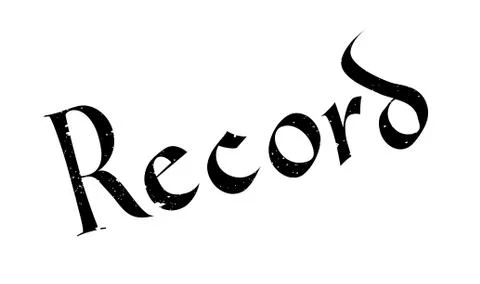 Record rubber stamp 스톡 일러스트