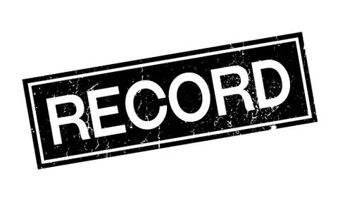 Record rubber stamp Stock Illustration