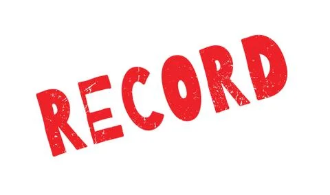 Record rubber stamp Stockillustratie