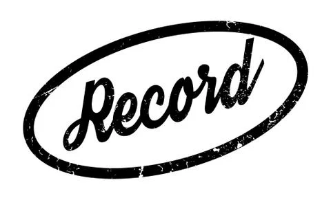 Record rubber stamp 스톡 일러스트