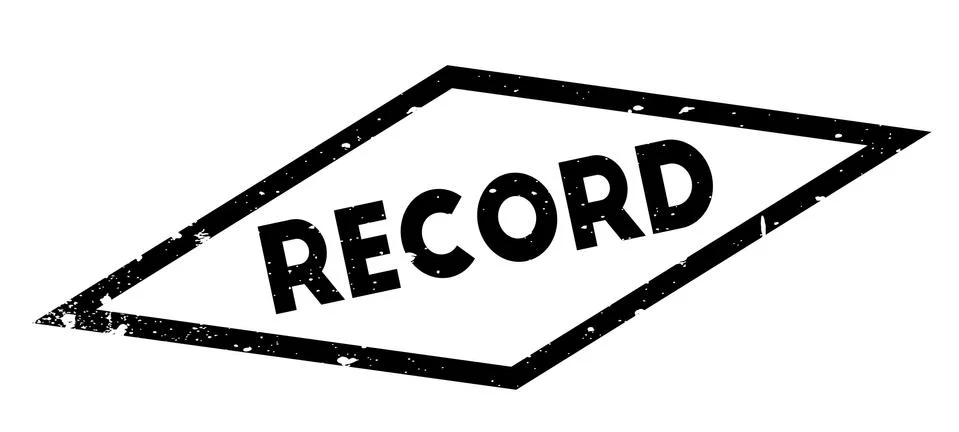Record rubber stamp 스톡 일러스트