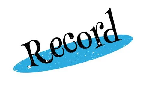 Record rubber stamp 스톡 일러스트