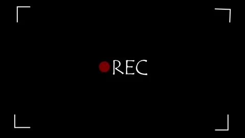 Record Screen, camera viewfinder with blinking rec icon animated video Stock Footage 308241477