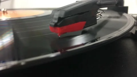 Record Spinning with Needle Close Up 스톡 동영상 109302290
