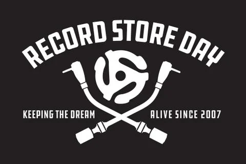 Record Store Day Badge or Emblem Vector Design. Stock Illustration