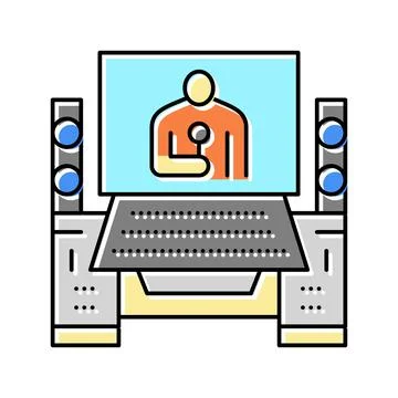 Record studio color icon vector illustration Stock Illustration