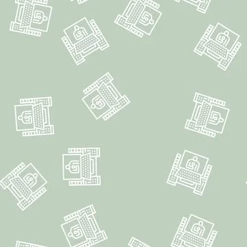 Record studio line seamless pattern Illustrazione stock