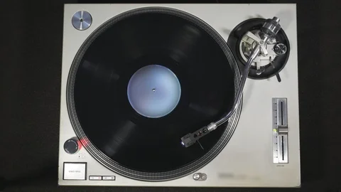 Record Turning On Turntable, Overhead Vi... | Stock Video | Pond5