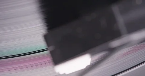 Record Turntable Closeup Stock Footage 123077110