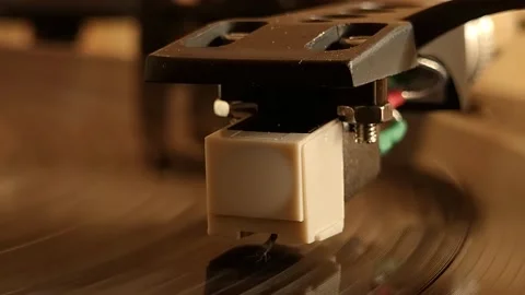 Record on Turntable with Needle 1 UHD 60p Stock Footage 167427447