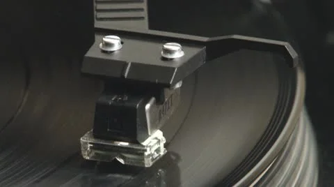 Record Turntable Playing Close Up Stock Footage 10592701