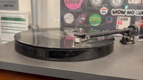 Record Turntable Playing Record Stock Footage 255865433