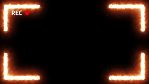 Record video camera with fire effect 스톡 동영상 237417562