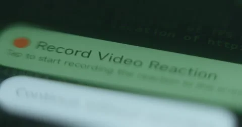 Record Video Reaction option, screen recorder Stock Footage 313423687