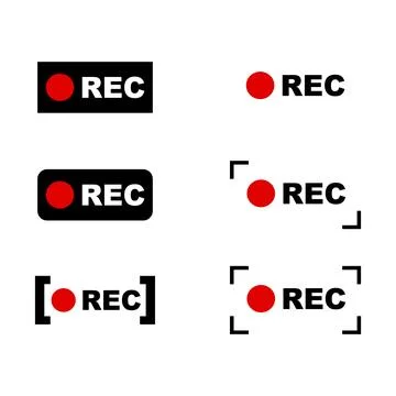 Record video record button. Vector illustration Stock Illustration