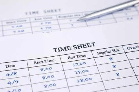 Record working times Stock Photos