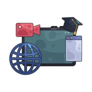 Recorded class illustration Stock Illustration